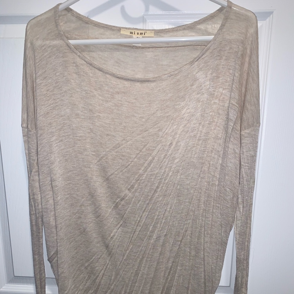 Francesca’s like new sheer long sleeve top